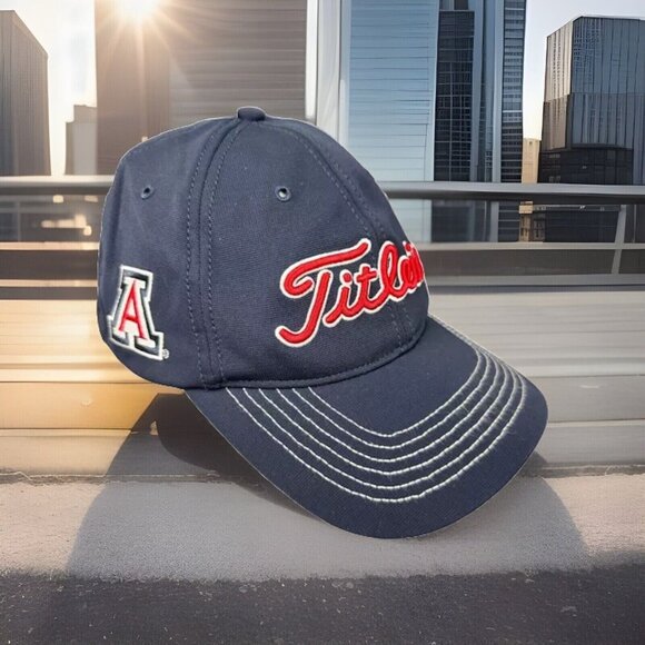 Titleist Golf Hat University Of Arizona Logo LXL Adjustable Navy Red Embroidered - Picture 4 of 15